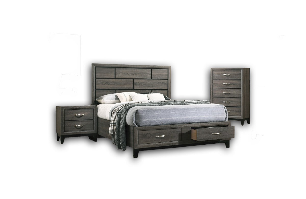 QUEEN 6-PIECE BEDROOM SET - GREY 05