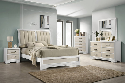 QUEEN 8-PIECE BEDROOM SET - WHITE 02