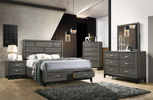 QUEEN 8-PIECE BEDROOM SET - GREY 03