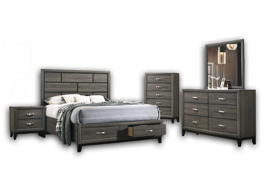 QUEEN 8-PIECE BEDROOM SET - GREY 03
