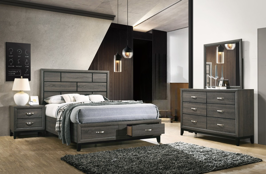 QUEEN 7-PIECE BEDROOM SET - GREY 04