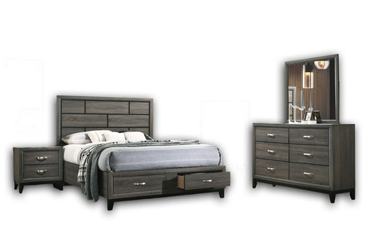 QUEEN 7-PIECE BEDROOM SET - GREY 04