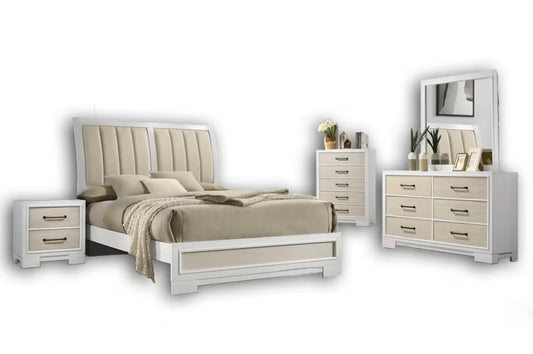 QUEEN 8-PIECE BEDROOM SET - WHITE 02